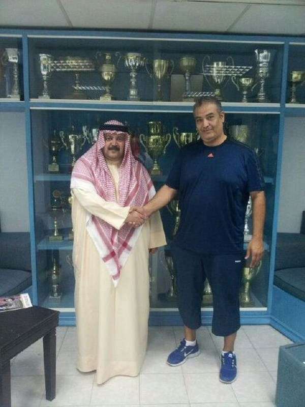 المدرب المصري يحيى علام مع عبداللطيف السريع