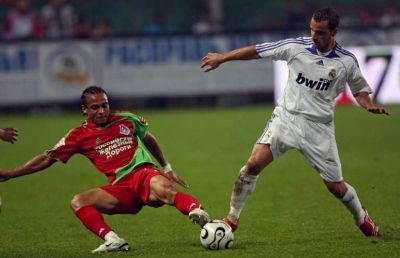 جانب من لقاء ريال مدريد الأسباني و لوكوموتيف موسكو الروسي