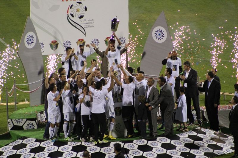 فريق ذات راس بعد فوزه بكأس الأردن