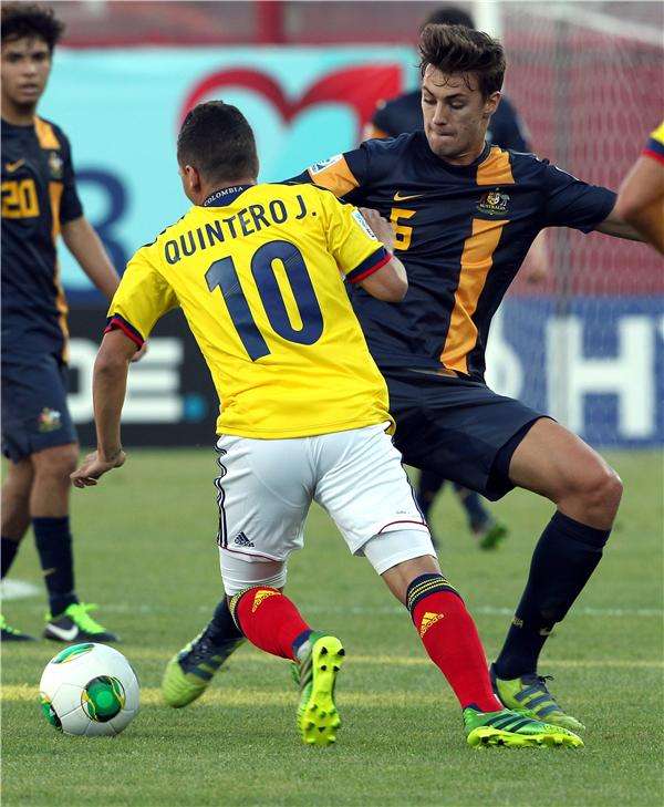 لقطة من لقاء كولومبيا واستراليا