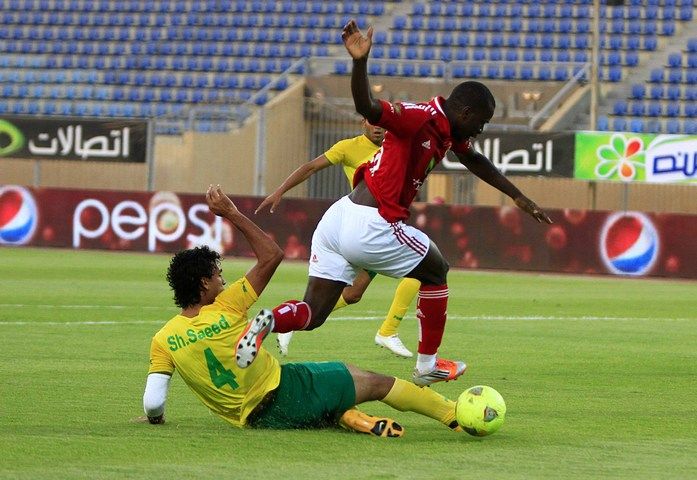 لقطة من مباراة الأهلي و الجونة