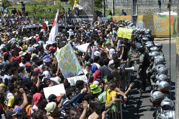 لقطة من المظاهرات الاحتجاجية في البرازيل