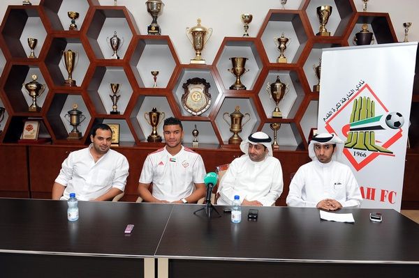 خلال المؤتمر الصحفي لتقديم اللاعب