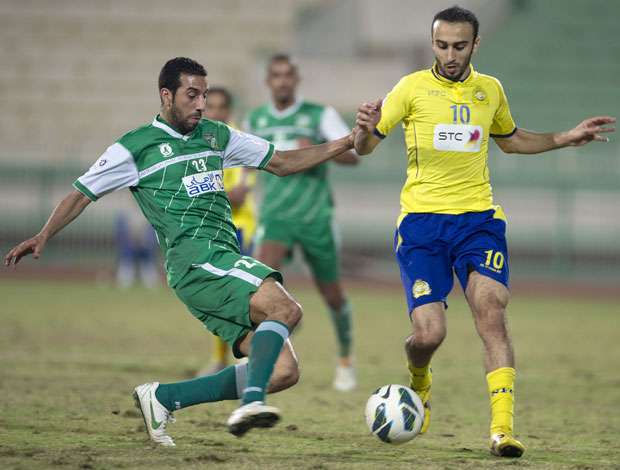 جانب من لقاء العربي الكويتي مع النصر السعودي في البطولة العربية