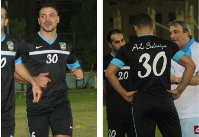 عمرو زكي مع ميهاي خلال التدريب