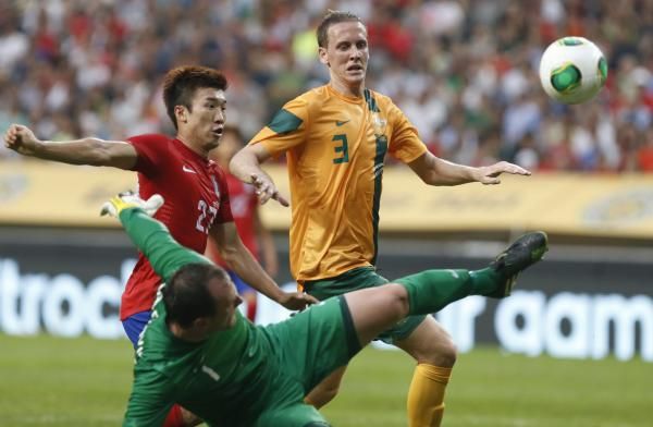 من مباراة كوريا الجنوبية وأستراليا