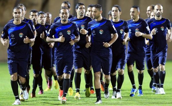 جانب من تدريبات منتخب الأردن  