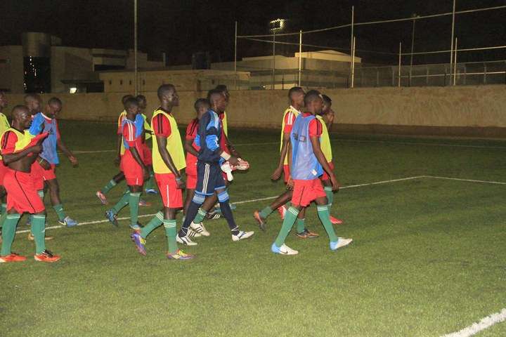 منتخب بوروندي خلال تدريبه 