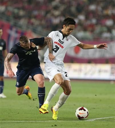 من مباراة سيريزو اوساكا الياباني ومانشستر يونايتد الانجليزي