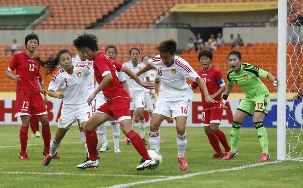 من مباراة كوريا الشمالية والصين