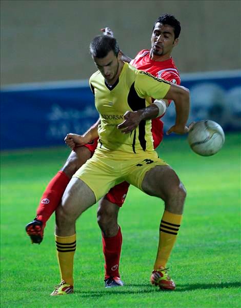 من مباراة الحسين اربد وشباب الأردن