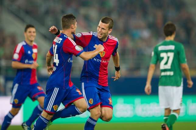 فرحة لاعبي بازل