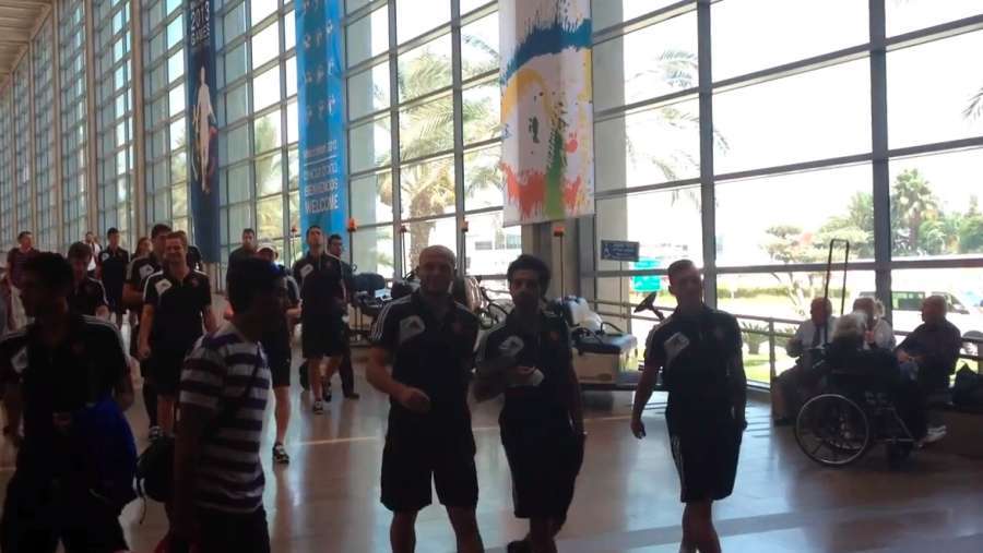 محمد صلاح في  مطار تل أبيب