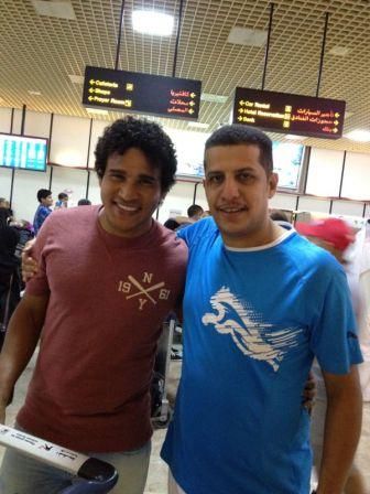 فاجنر مع مدير فريق الحد لدى وصوله الى البحرين