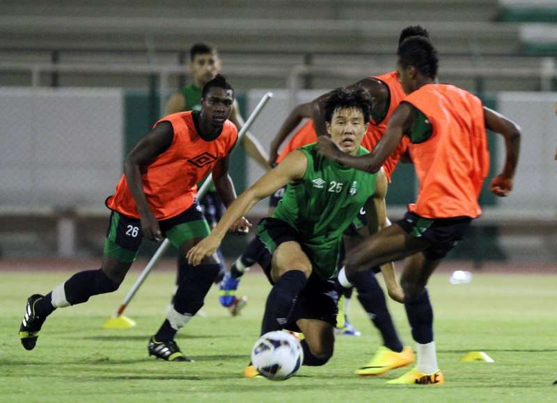 جانب من تدريب الأهلي اليوم