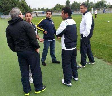 اليوسف مع ميهاي والهويدي وباقي الجهاز الفني