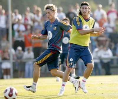 جانـب من تدريبـات المنتخب الاسبانـي