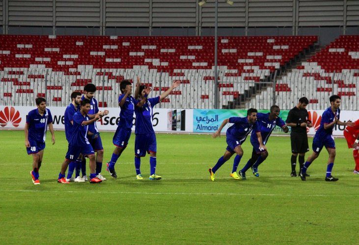 فرحة لاعبين المنتخب الكويتي بالفوز