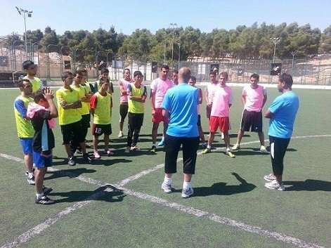 جانب من تدريب اللاعبين 