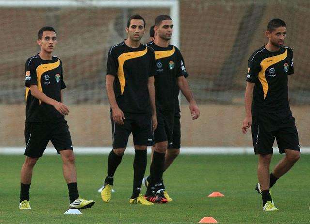 من تدريبات المنتخب الأردني مساء اليوم