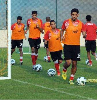 لقطة من تدريب المنتخب البحريني اليوم