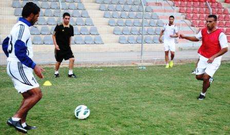 جانب من التدريبات على استاد اريحا