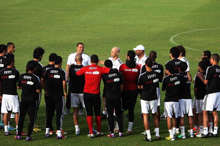 برادلي ولاعبي منتخب مصر