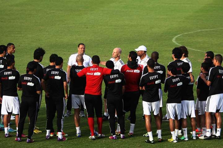 برادلي ولاعبي منتخب مصر