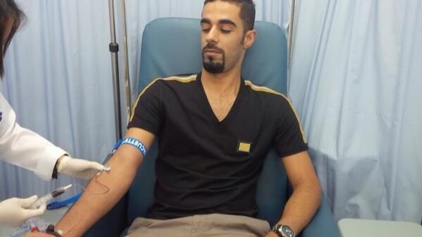 حسين فاضل خلال إجراء الفحص