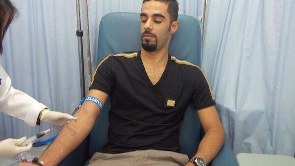 حسين فاضل خلال إجراء الفحص