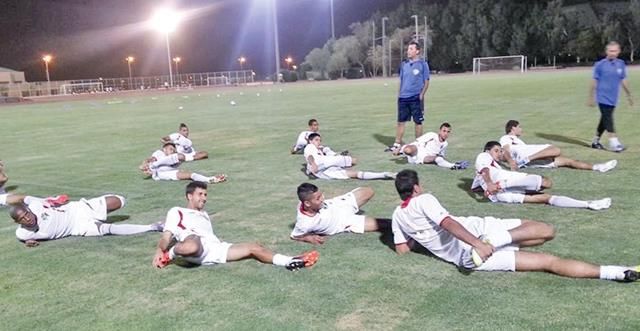 من تدريبات منتخب الأردن في السعودية  