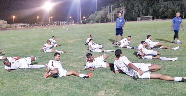 من تدريبات منتخب الأردن في السعودية  