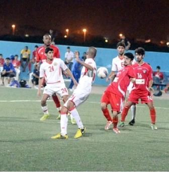 جانب من مباراة أزرق الشباب والاردن التجريبية
