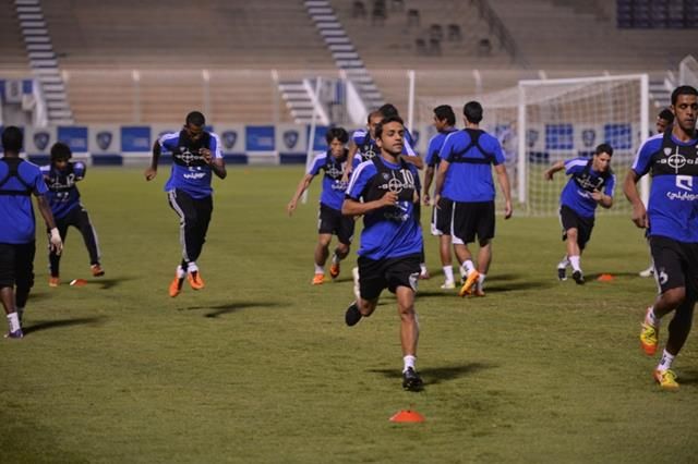 جانب من تدريبات الهلال اليوم