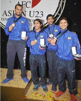 منتخب الكويت حقق المركز الثالث في سلاح الفلوريه