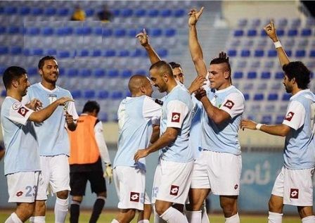 فرحة لاعبي السالمية بالفوز على الصليبخات