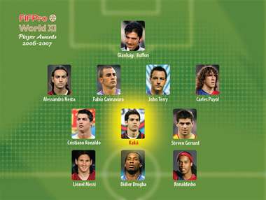 التشكيلة المثالية التي اختارها ( FIFPro )