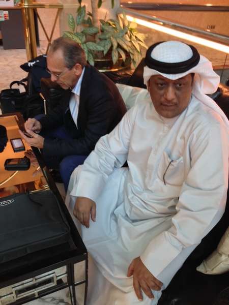  فييرا مع مدير المنتخب ابراهيم المسعود اليوم قبل السفر الى الاردن