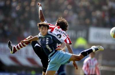 جانب من بمباراة بين  أياكس أمستردام  و سبارتا روتردام 