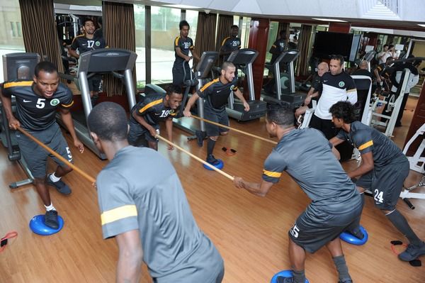 جانب من تدريبات المنتخب السعودي