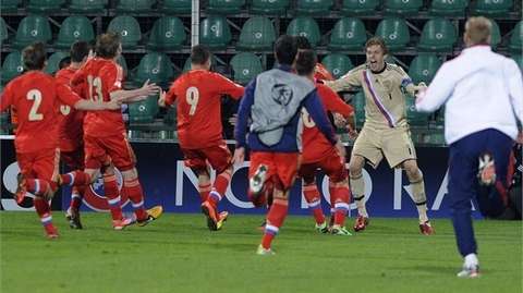 من لقاء سابق للمنتخب الروسي 