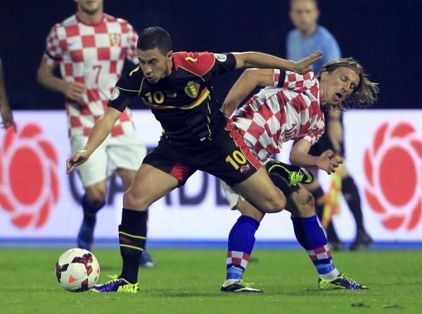 صورة لمباراة جمعت بين كروايتا وبلجيكا