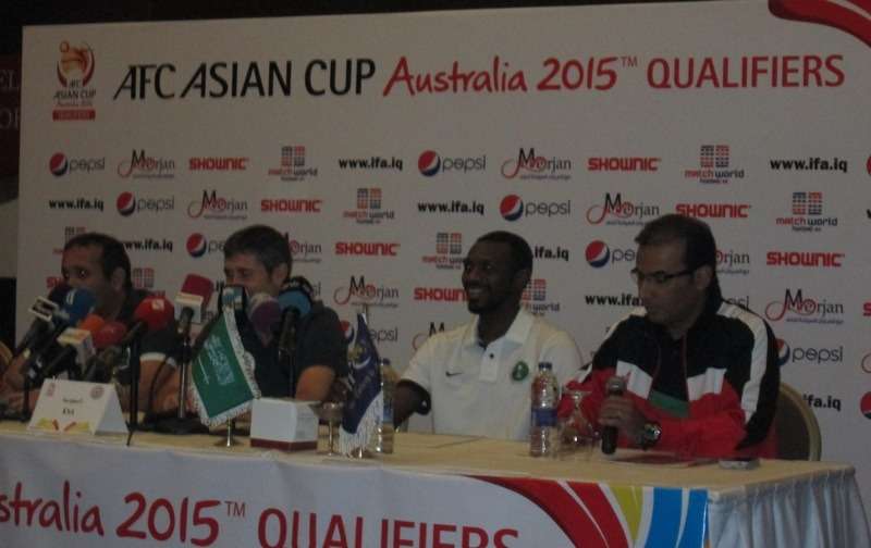  من المؤتمر الصحفي لمدرب السعودية  .. تصوير: محمود عزالدين 