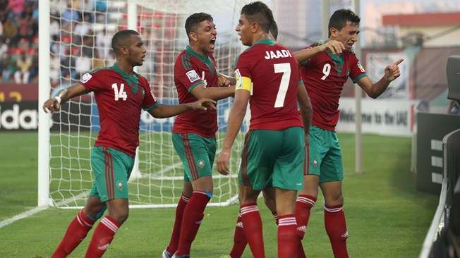 فرحة لاعبو المغرب بالتسجيل في شباك كرواتيا