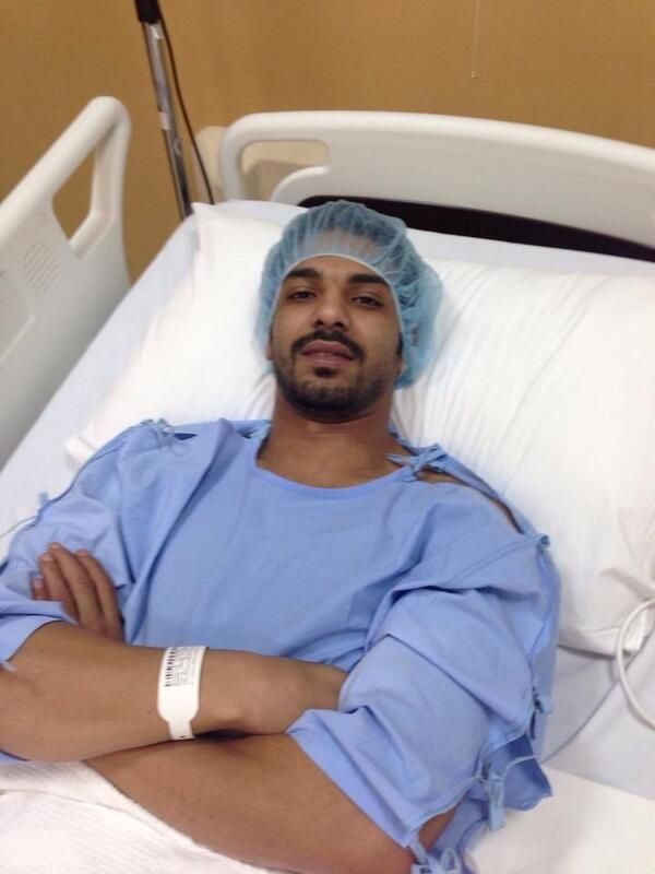 محمد راشد عقب اجراء الجراحة