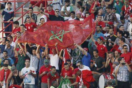 جماهير المغرب خلال لقاء اوزبكستان
