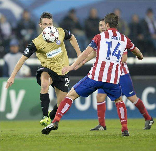 من مباراة أوستريا فيينا وأتلتيكو مدريد