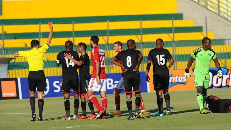 لقطة لمباراة الأهلي وأورلاندو في دور الثمانية بالجونة في دوري أبطال أفريقيا