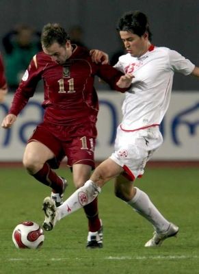 لقطة من مباراة جورجيا و اسكتلندا