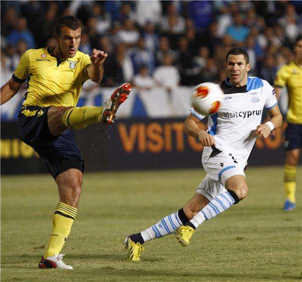 لقطة من مباراة لاتسيو وليماسول